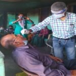 स्वास्थ्य विभाग की टीम ने लिए ग्रामीणों के आरटी पीसीआर सैंपल